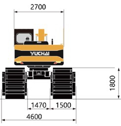 плавающий экскаватор Yuchai YC215S