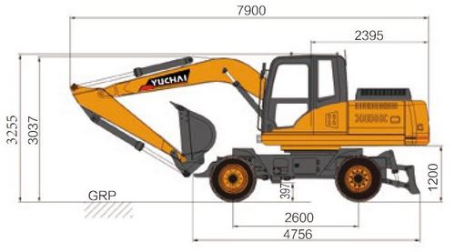 Yuchai YC150W экскаватор колесный
