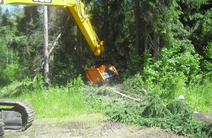 Мульчер на погрузчик, экскаватор