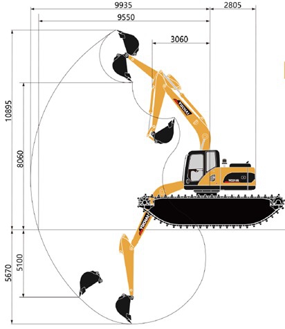 плавающий экскаватор Yuchai YC215S
