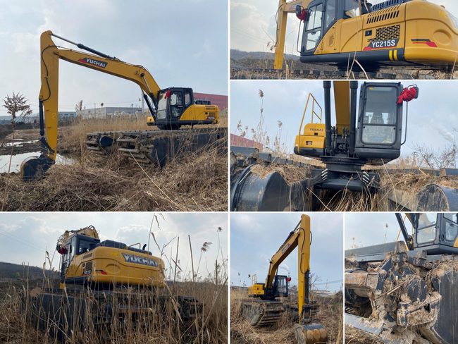 плавающий экскаватор Yuchai YC215S