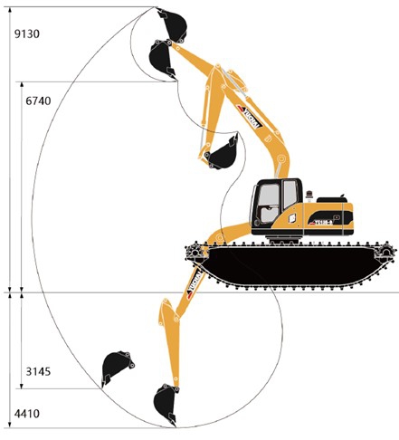 плавающий экскаватор Yuchai YC135S