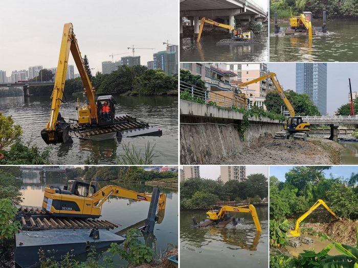 Купить плавающий экскаватор Yuchai YC135S